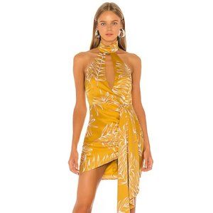 REVOLVE Yellow Floral Mini Dress